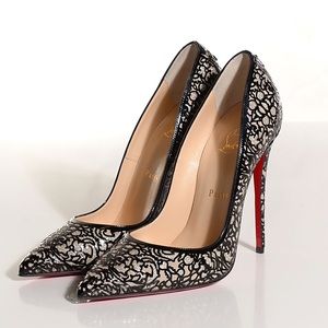 Christian Louboutin SO PRETTY 120 mm PAT/GLITTER/SUEDE